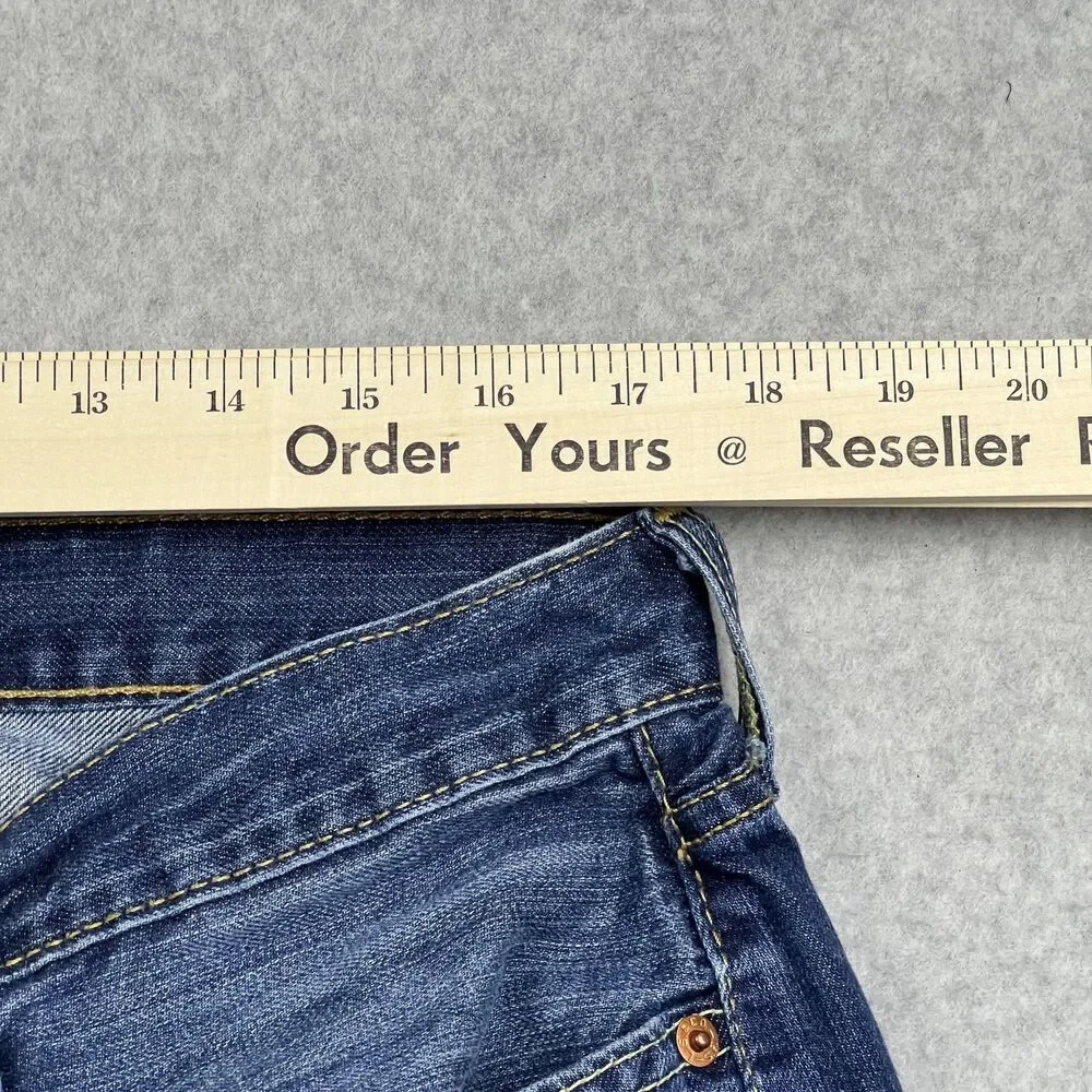 Levi's 514 Mens 36x34 Blue Medium Wash Straight Leg Jeans 100% Cotton Workwear